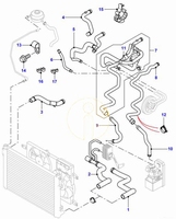 Hose-combustion heater/heater  (Pos. 10)