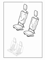 Waterproof Seat Covers - third seat row - Almond