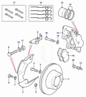 Piston Brake calipcer set front  (Pos. 14)