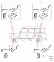 Sensor set ABS voren (Pos. 5)