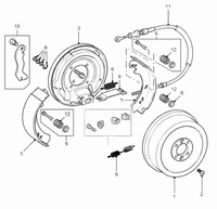 Handbrake mounting set  (Pos. 10)
