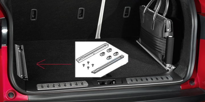 Rail fastening system for luggage
