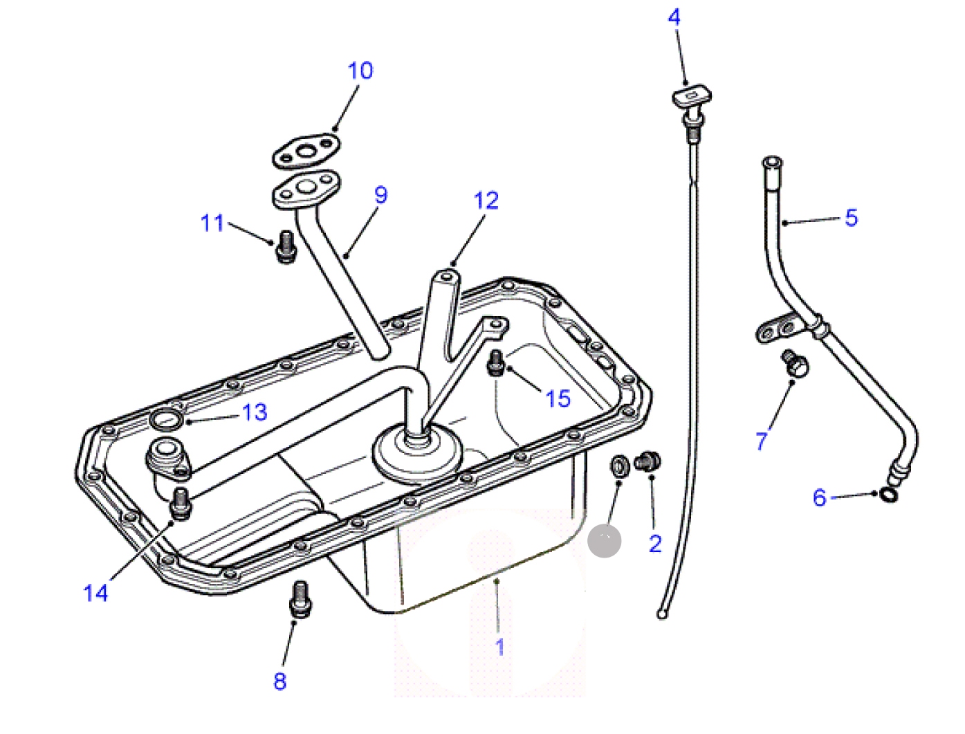 Engine sump oil drain ring