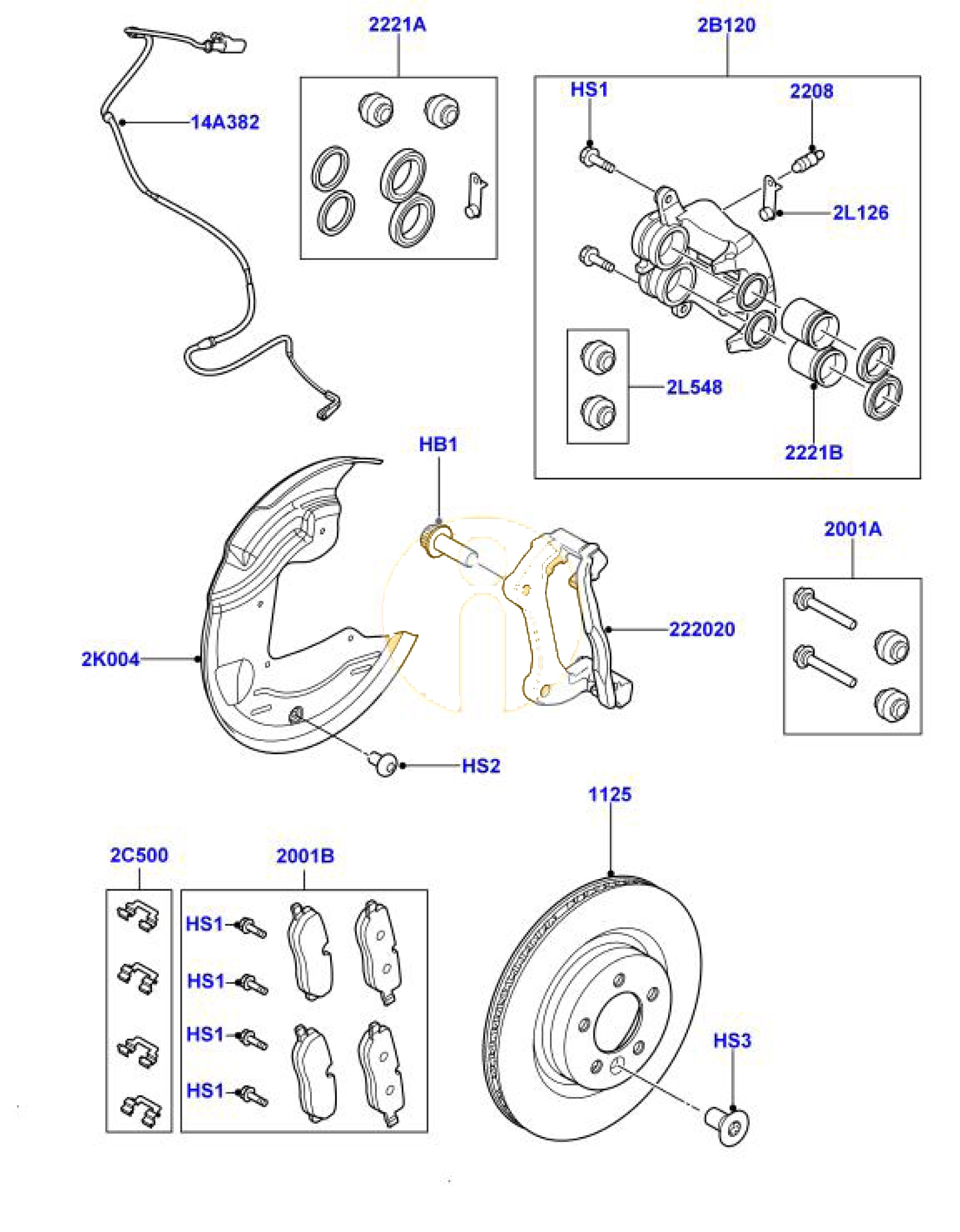 Holder brake caliper front (Pos.222020)