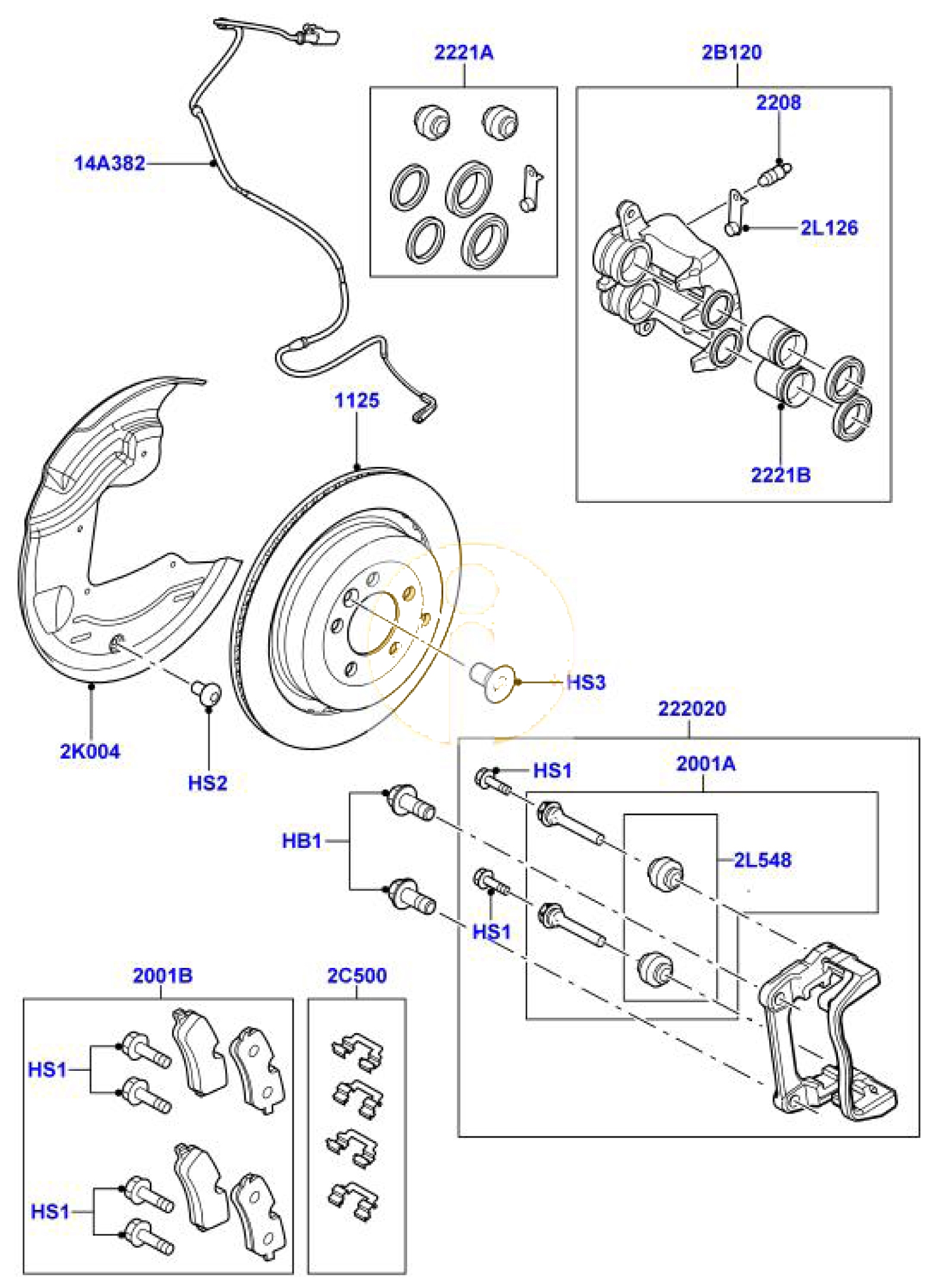Holder brake caliper front (Pos.222020)