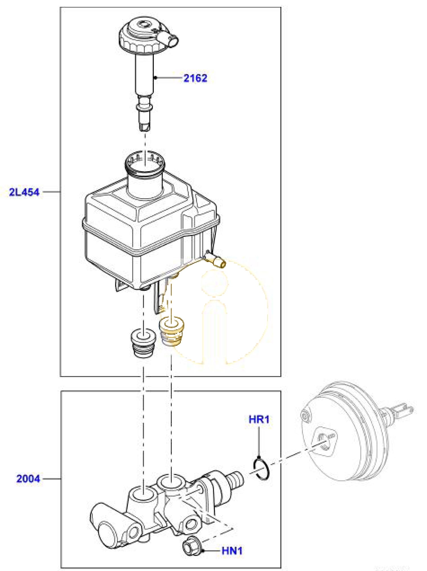 Brake master cilinder (Pos. 2004)