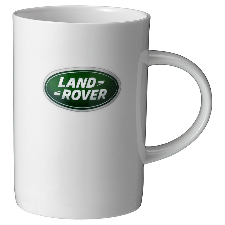 Oval Logo Becher Weiss