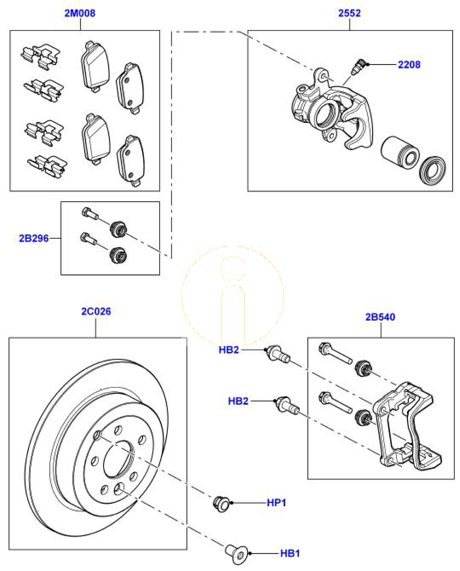 Bremssattel Links Hinten (Austausch) (Pos..2552)