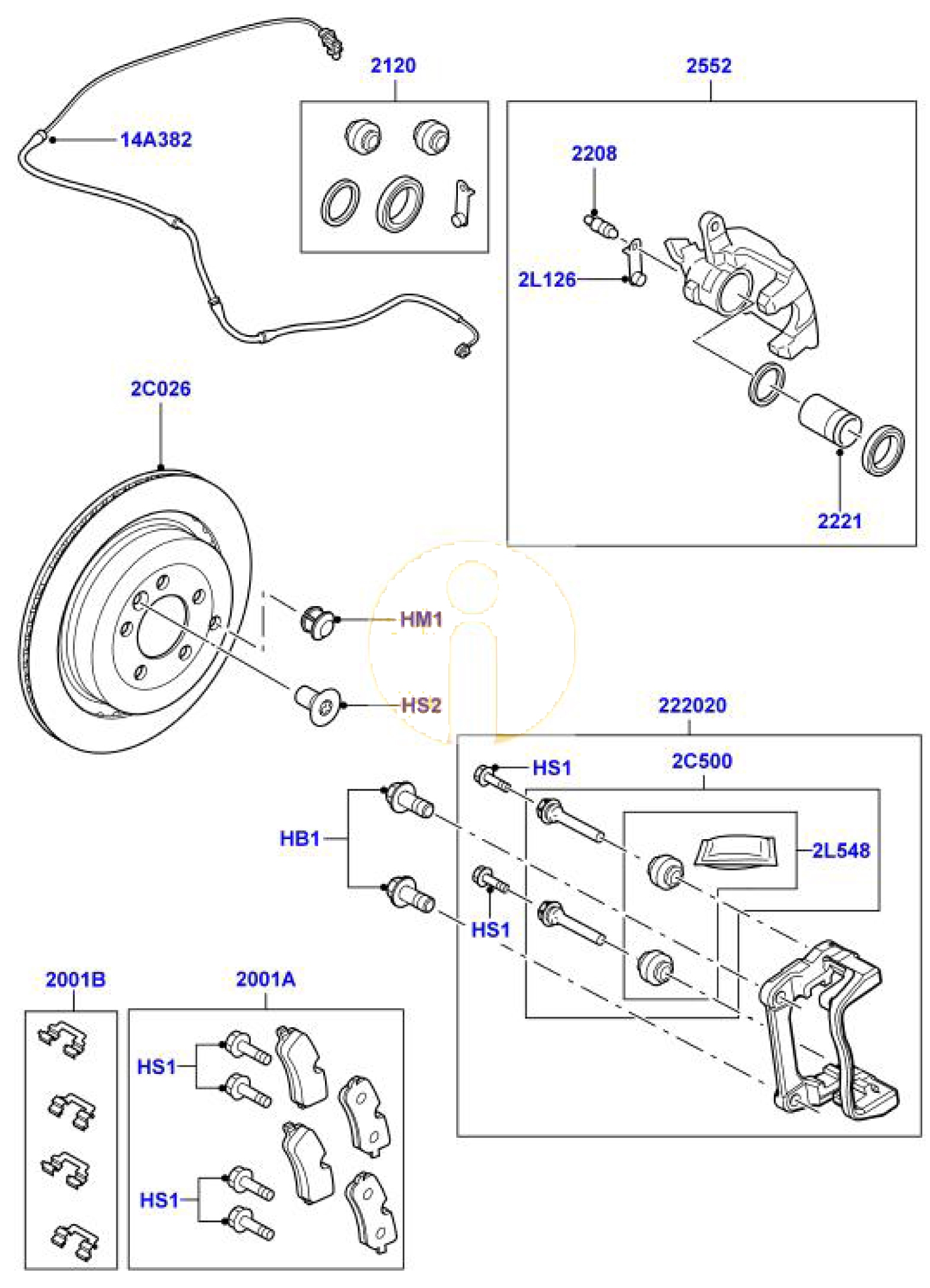 Brake disc rear (Pos.2C026)