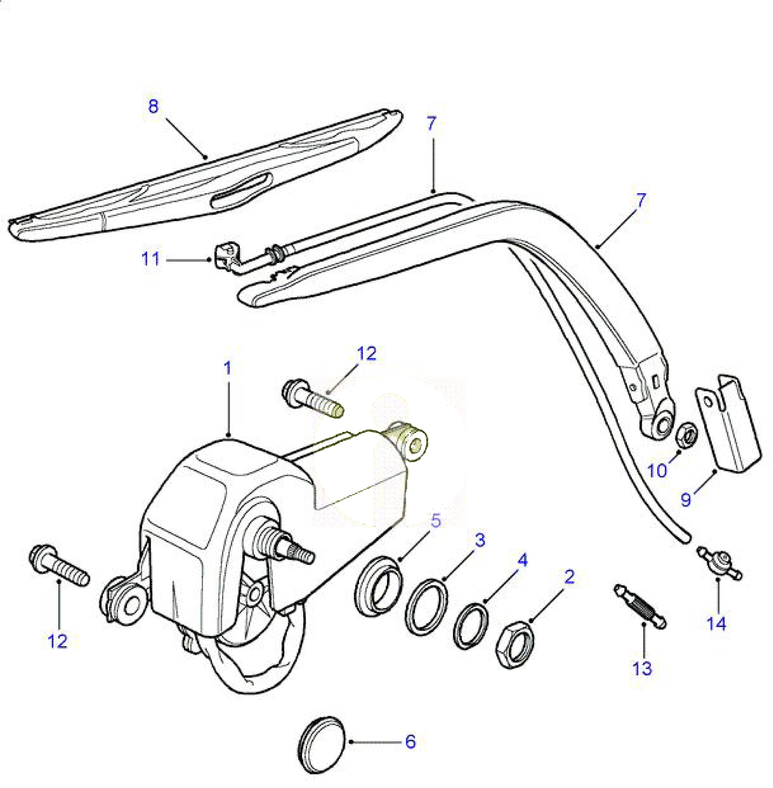Scheibenwischer Arm Hinten (Pos. 7)
