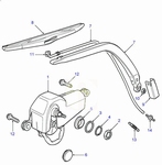 Wiper motor rear (Pos. 1)