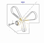 Distributieriem voorste (Pos.6M260)