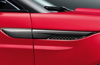 Air outlets in the front fenders in Carbon Fibre