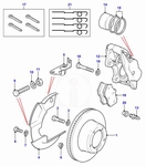 Piston Brake calipcer repair kit front  (Pos. 15)