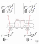 Sensor set ABS voren (Pos. 1)